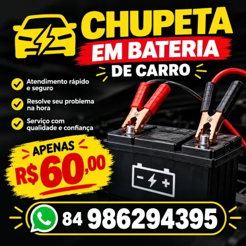 Chupeta em Bateria de carro