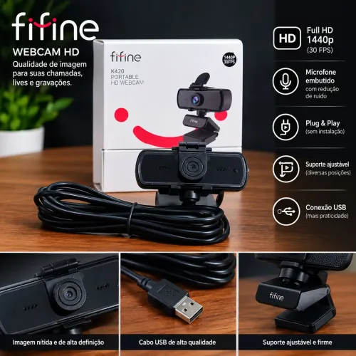 Webcam Fifine K420 1440p 30FPS