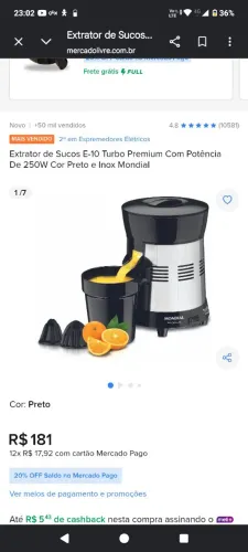 EXPREMEDOR DE LARANJA/ EXTRATOR 