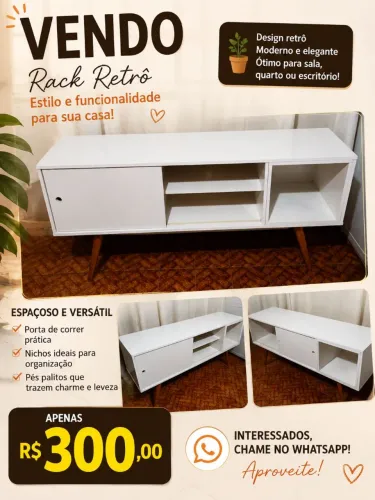 Rack retrô em ótimo estado 