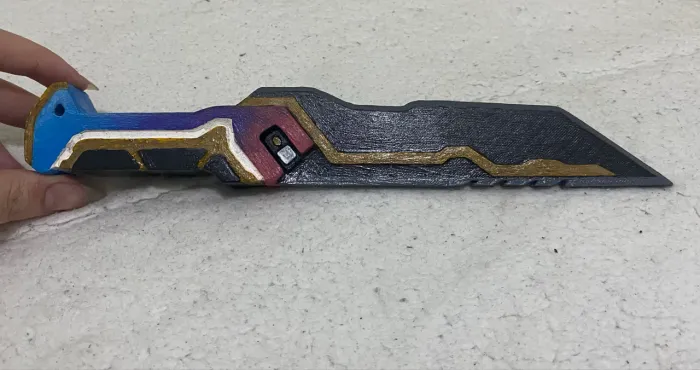 Faca Glitchpop Valorant em impressão 3D prop cosplay decoracao