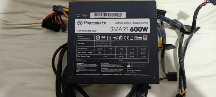 Fonte Thermaltake Smart 600w 80 plus