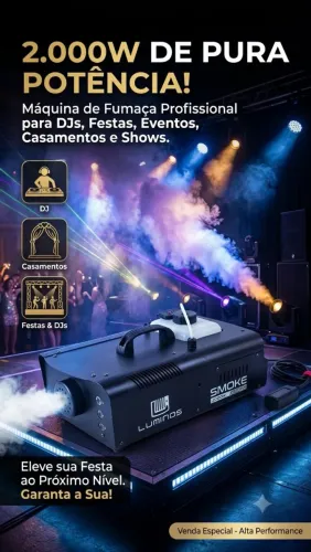 Máquina de fumaça de 2000w com controle
