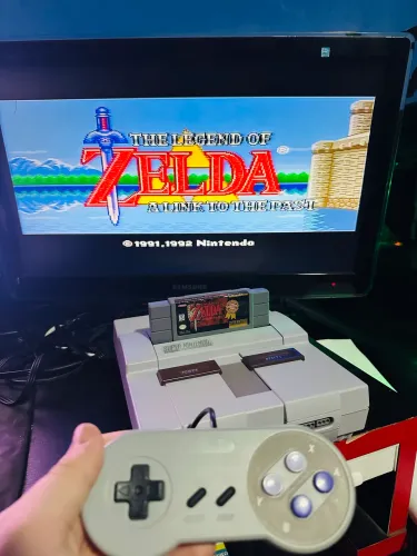 Super Nintendo Completinho  + Fita Do Zelda + Controle + Cabos