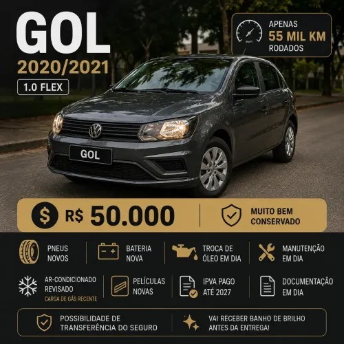 Volkswagen Gol Geração VII 1.0 12V Flex Mec. 4P 2021