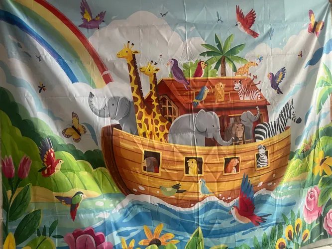2 Painel de fundo do tema arca de Noé