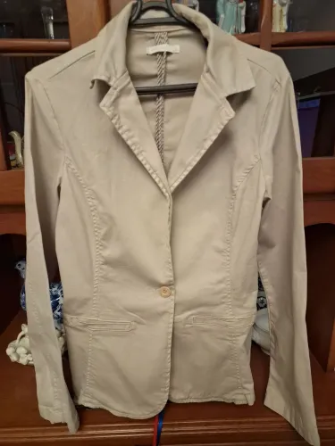 Blazer feminino Marfinno, bege, tamanho 40