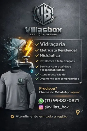 Box incolor  700,00 o metro quadrado  eletricista residencial , serviços de hidráulica 