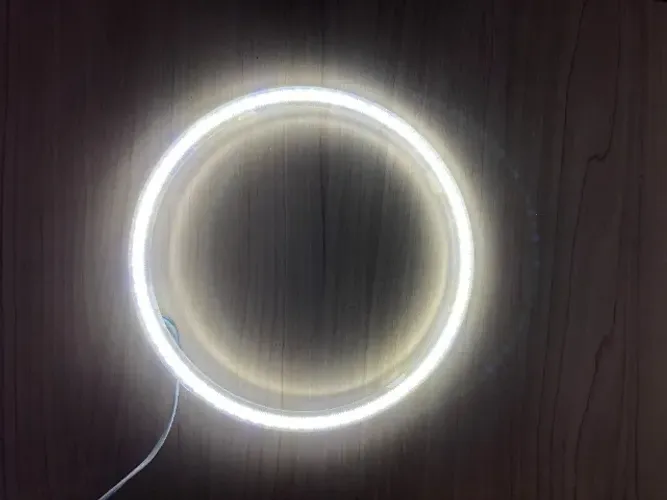 Par Aro LED Angel Eyes Branco para Farol Automotivo 14cm
