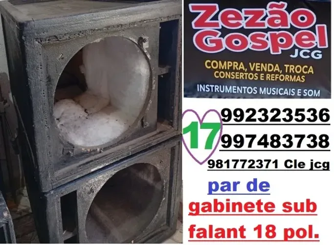 par de gabinete para sub falante de 18 poleg 800,rs desapego aceito trocas