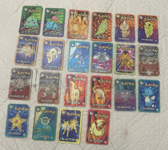 22 TAZOS SUPERCARTA POKÉMON