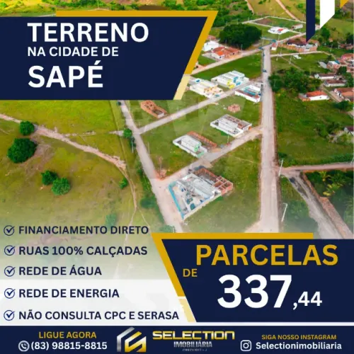 COMPRE SEU LOTE COM PARCELINHAS DE R$ 337,44