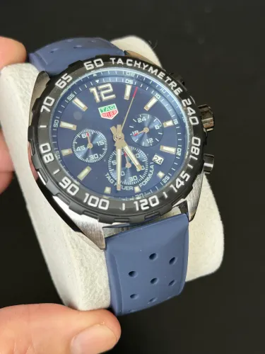 Relogio Tag Borracha - Azul - Quartzo - 43mm 