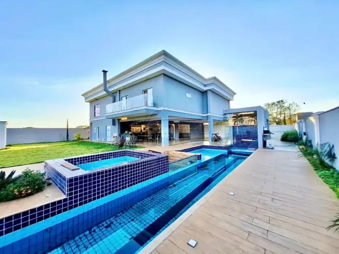Casa sobrado de 711m² em condomínio com 05 suítes à venda - Fazenda Santa Maria