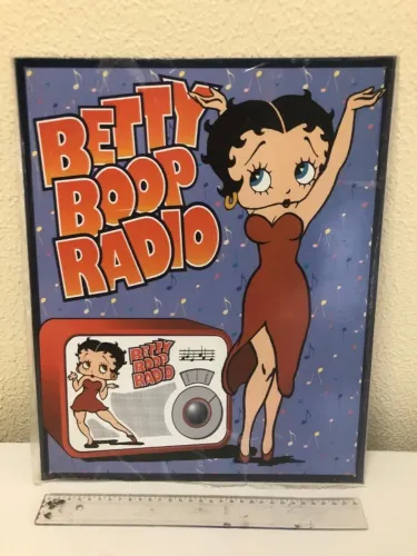 placa antiga da betty boop licenciada original americana