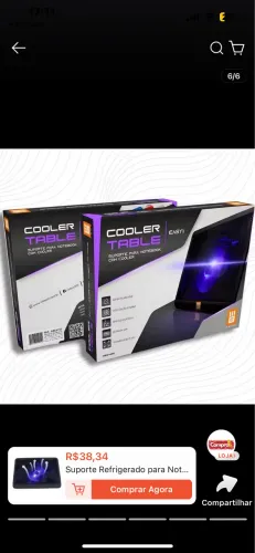 Cooler suporte para notebook com led (refrigeração para seu notebook)