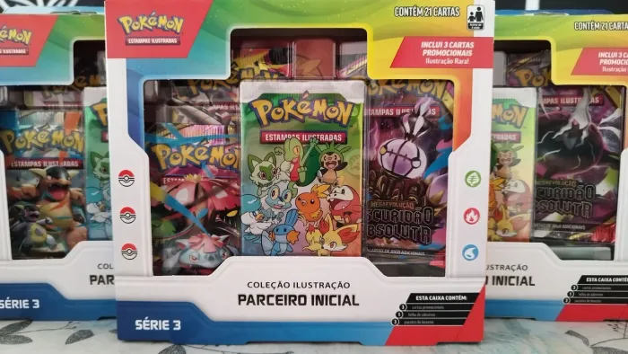 Box pokémon tcg parceiro iniciais séries 3 