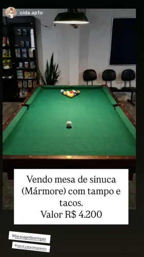 MESA SINUCA MÁRMORE ( RARIDADE )