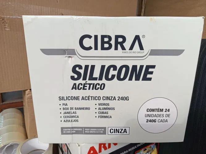 Silicone acético cinza 