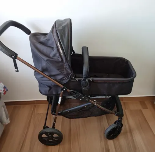 Carrinho Moisés + Bebê Conforto Combo Galzareno