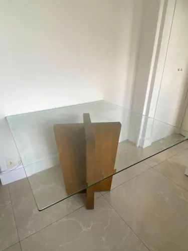 Mesa de jantar 6 lugares de vidro