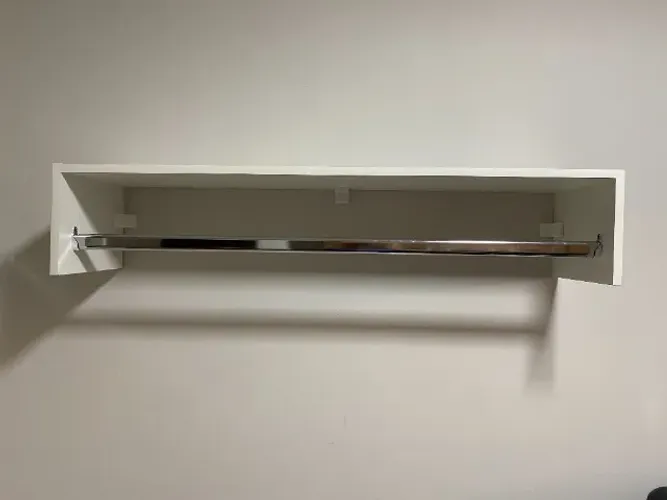 Cabideiro Arara de MDF Branco 1 Metro - Resistente e Moderno