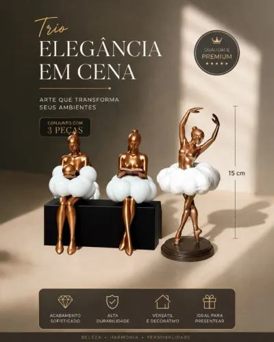 Trio elegância em movimento 