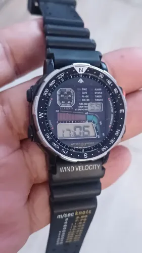 Imperdível Citizen Wind Surf Black s prata m novo