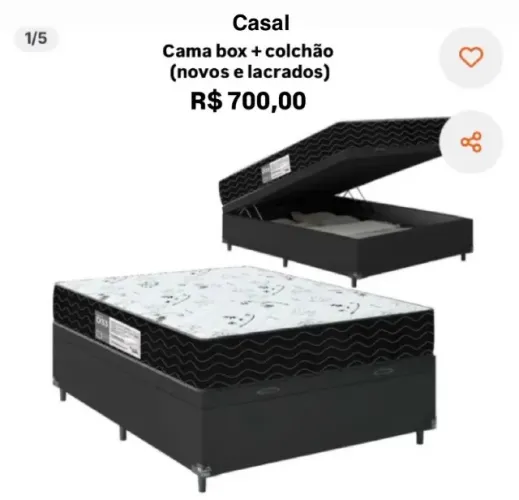 Cama box + colchão novos e lacrados (desapegos mudando de país)