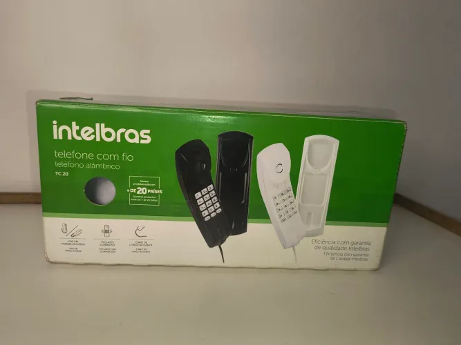 Telefone Fixo Intelbras TC20 Cinza Ártico - Novo, Nunca Usado