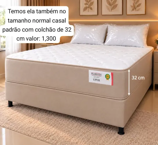 Cama casal base+colchão linha alta nova direto de fabrica 