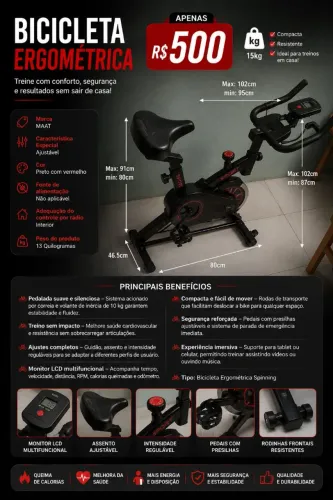 Bicicleta Ergométrica Spinning