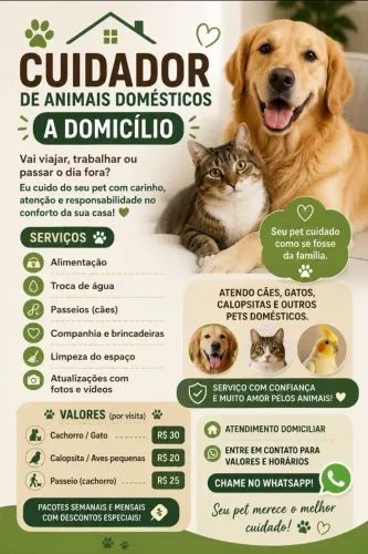 ? CUIDADOR DE ANIMAIS DOMÉSTICOS A DOMICÍLIO ?