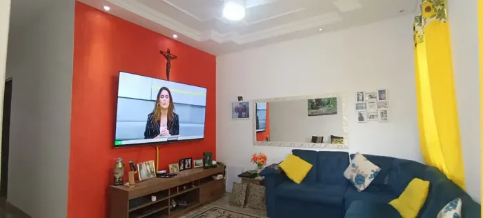 Bela casa com 2 quartos/suite/ rancho com churrasqueira e piscina no Recanto dos Coqueirai