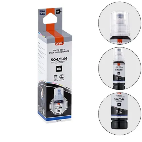 Tinta refil impressora Epson Ecotank  504 - 544 corante  preta