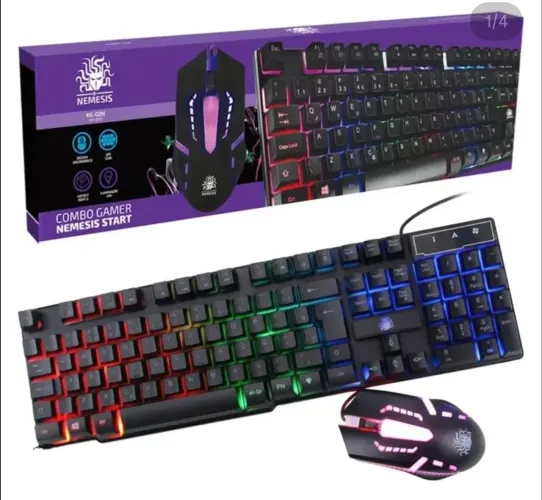 COMBO GAMER MOUSE E TECLADO C/ FIO KG-02N 015-0052<br>