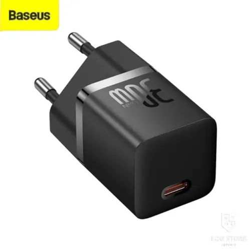 Carregador Rápido Baseus Cube Pro Mini 30W Gan5 iPhone 14/15/16/17 Pro Max 