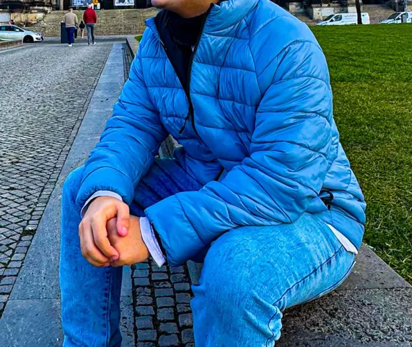 Jacketa Puffer azul - Primark