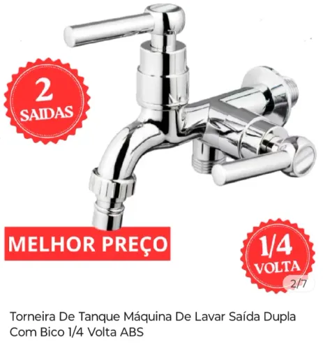 Torneira de tanque com saída dupla