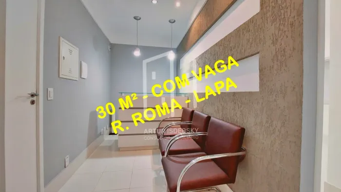 Aluguel Sala Comercial 30m² preparada para consultório odontológico com vaga na Lapa