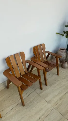 Cadeira madeira maciça área externa