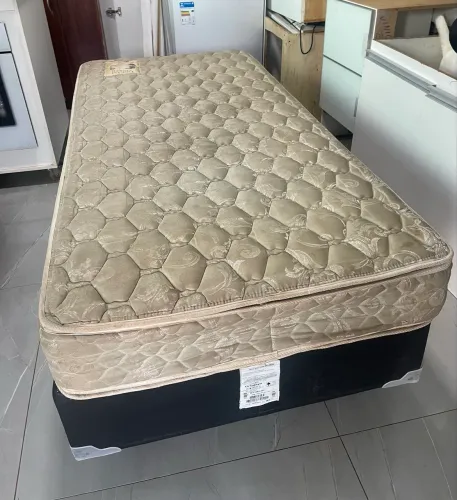 Cama Box Solteiro Ortobom + Colchão Bassett - Bom estado