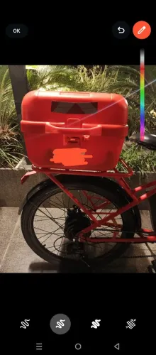 Baú para entregador de bicicleta