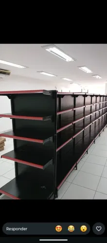 Prateleiras de mercado cor preta centeraco *