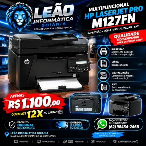 Impressora HP LaserJet Pro MFP M127FN Multifuncional | Laser | Imprime, Copia, Digitaliza