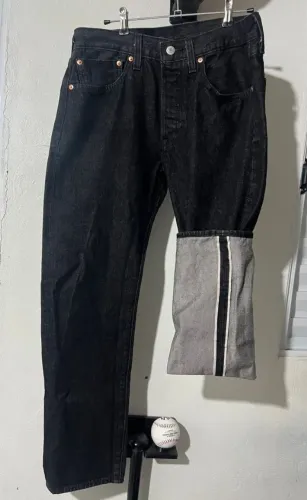 Levis 501 Selvedge Premium calça jeans preta