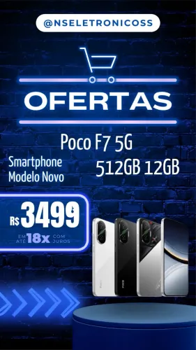 Xiaomi Poco F7 5G 512/12 Branco Prata Preto Lacrado