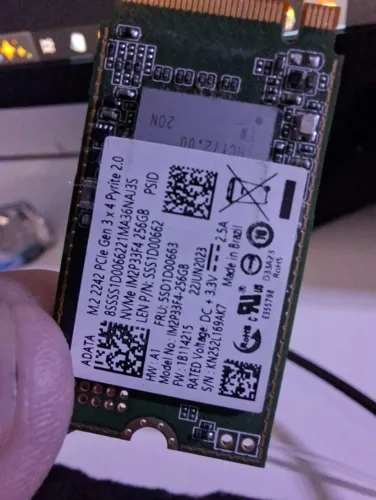 SSD NVMe M.2 2242 256GB ADATA Pyrite 2.0 (Lenovo OEM)