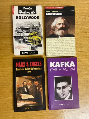 Kit Livro de bolso - Kafka, Marx & Engels, Bukowski