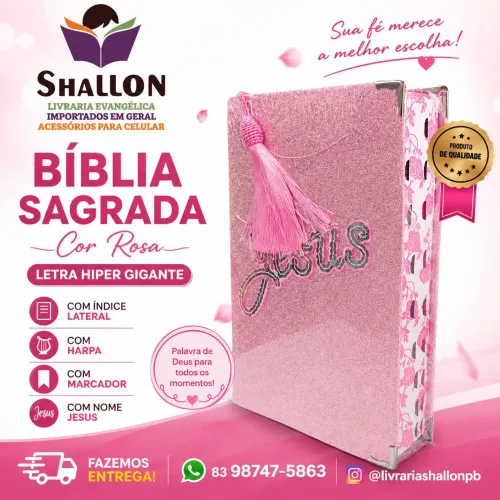 Bíblia Mulher C/ Harpa Letra Hiper Gigante - Jesus